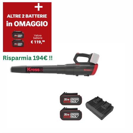 Kit Soffiatore kress KG584.9 Ccon Batteria e Caricabatterie