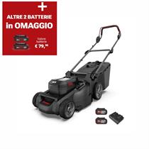 Kit Tagliaerba a Batteria Kress KG745.9 - Motore Brushless - Piatto di Taglio da 37cm - 2 Batterie (4AH) e un Caricabatterie